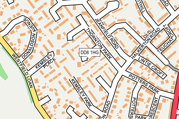 DD8 1HG map - OS OpenMap – Local (Ordnance Survey) DD8 1HG map - OS OpenMap – Local (Ordnance Survey)