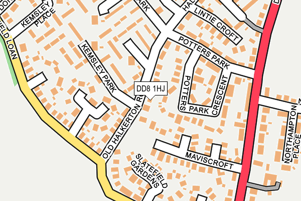 DD8 1HJ map - OS OpenMap – Local (Ordnance Survey) DD8 1HJ map - OS OpenMap – Local (Ordnance Survey)