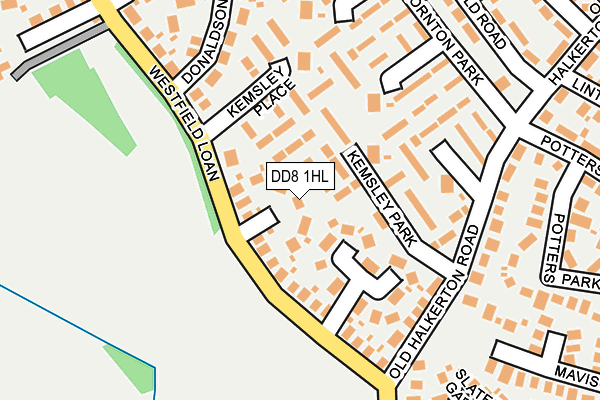 DD8 1HL map - OS OpenMap – Local (Ordnance Survey) DD8 1HL map - OS OpenMap – Local (Ordnance Survey)