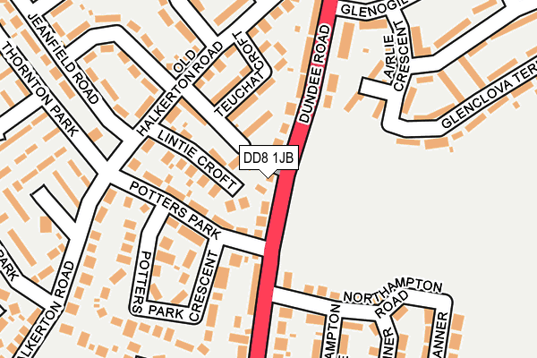 DD8 1JB map - OS OpenMap – Local (Ordnance Survey) DD8 1JB map - OS OpenMap – Local (Ordnance Survey)