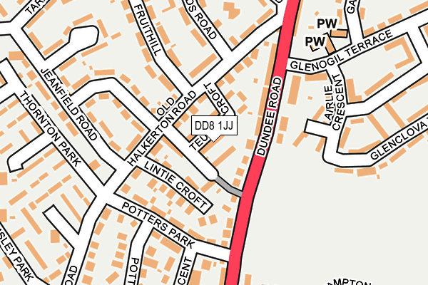 DD8 1JJ map - OS OpenMap – Local (Ordnance Survey) DD8 1JJ map - OS OpenMap – Local (Ordnance Survey)