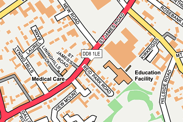 DD8 1LE map - OS OpenMap – Local (Ordnance Survey) DD8 1LE map - OS OpenMap – Local (Ordnance Survey)