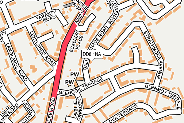 DD8 1NA map - OS OpenMap – Local (Ordnance Survey) DD8 1NA map - OS OpenMap – Local (Ordnance Survey)