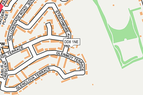 DD8 1NE map - OS OpenMap – Local (Ordnance Survey) DD8 1NE map - OS OpenMap – Local (Ordnance Survey)