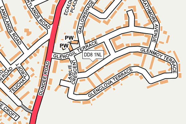 DD8 1NL map - OS OpenMap – Local (Ordnance Survey) DD8 1NL map - OS OpenMap – Local (Ordnance Survey)