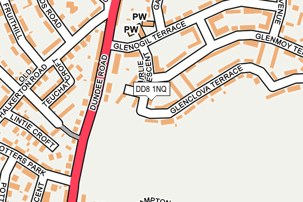 DD8 1NQ map - OS OpenMap – Local (Ordnance Survey)