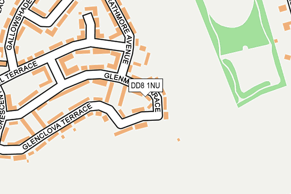 DD8 1NU map - OS OpenMap – Local (Ordnance Survey) DD8 1NU map - OS OpenMap – Local (Ordnance Survey)
