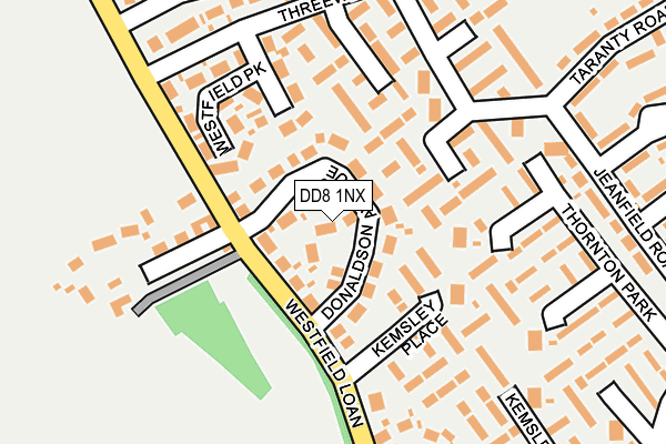 DD8 1NX map - OS OpenMap – Local (Ordnance Survey) DD8 1NX map - OS OpenMap – Local (Ordnance Survey)