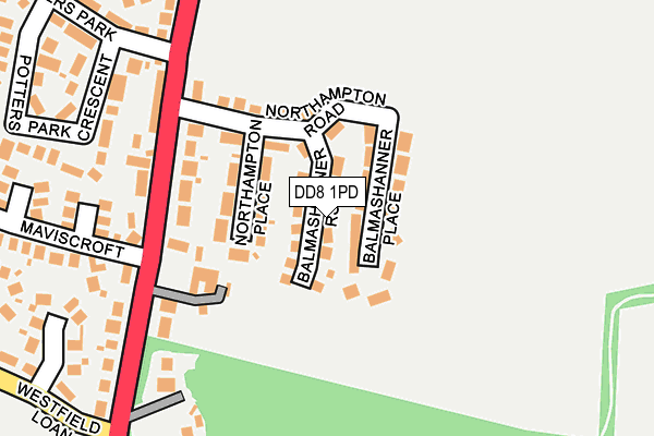DD8 1PD map - OS OpenMap – Local (Ordnance Survey)