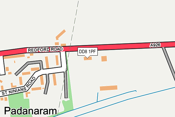 DD8 1PF map - OS OpenMap – Local (Ordnance Survey) DD8 1PF map - OS OpenMap – Local (Ordnance Survey)