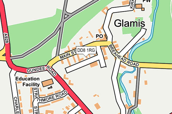 DD8 1RG map - OS OpenMap – Local (Ordnance Survey) DD8 1RG map - OS OpenMap – Local (Ordnance Survey)