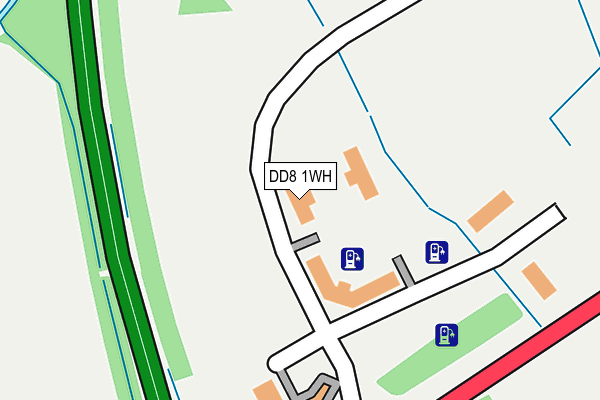 DD8 1WH map - OS OpenMap – Local (Ordnance Survey) DD8 1WH map - OS OpenMap – Local (Ordnance Survey)