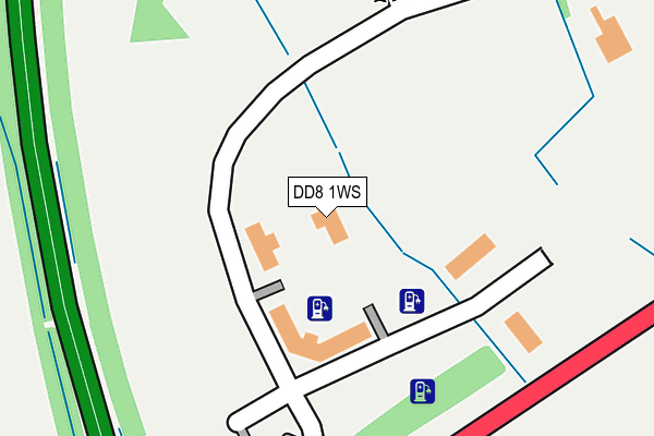 DD8 1WS map - OS OpenMap – Local (Ordnance Survey) DD8 1WS map - OS OpenMap – Local (Ordnance Survey)