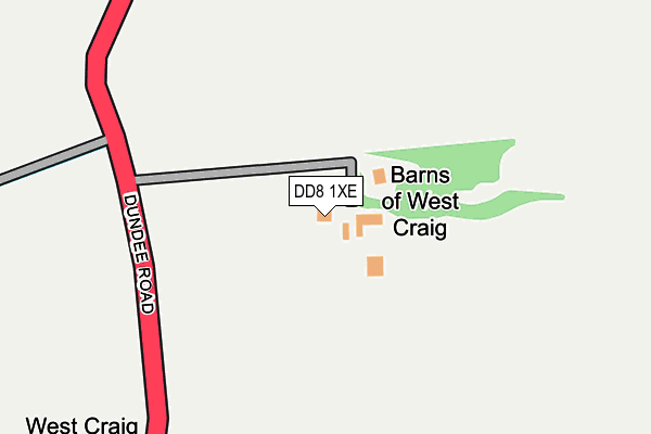 DD8 1XE map - OS OpenMap – Local (Ordnance Survey) DD8 1XE map - OS OpenMap – Local (Ordnance Survey)