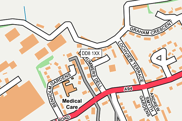 DD8 1XX map - OS OpenMap – Local (Ordnance Survey) DD8 1XX map - OS OpenMap – Local (Ordnance Survey)