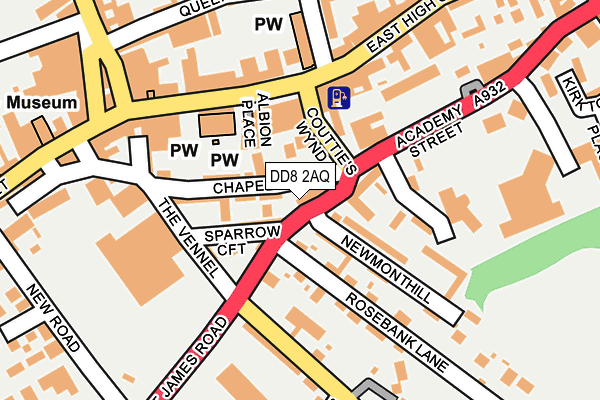 DD8 2AQ map - OS OpenMap – Local (Ordnance Survey) DD8 2AQ map - OS OpenMap – Local (Ordnance Survey)