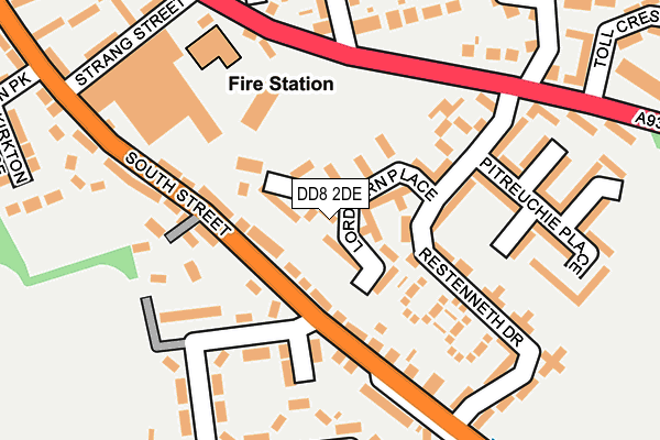 DD8 2DE map - OS OpenMap – Local (Ordnance Survey) DD8 2DE map - OS OpenMap – Local (Ordnance Survey)