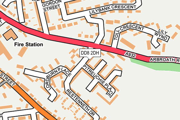 DD8 2DH map - OS OpenMap – Local (Ordnance Survey) DD8 2DH map - OS OpenMap – Local (Ordnance Survey)