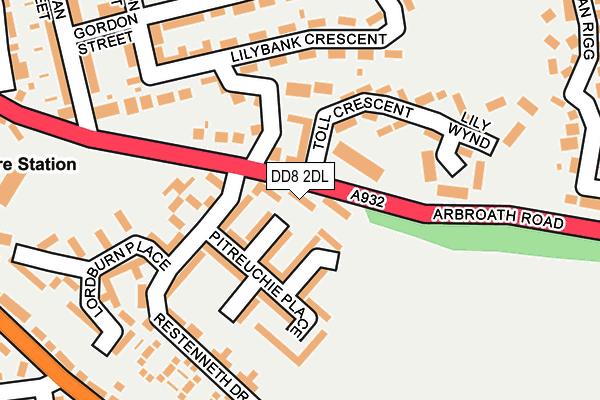 DD8 2DL map - OS OpenMap – Local (Ordnance Survey) DD8 2DL map - OS OpenMap – Local (Ordnance Survey)