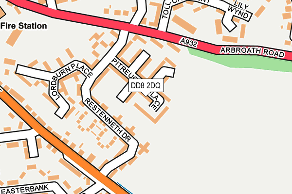 DD8 2DQ map - OS OpenMap – Local (Ordnance Survey)