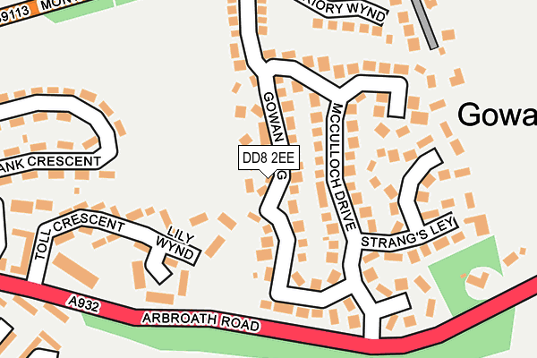 DD8 2EE map - OS OpenMap – Local (Ordnance Survey) DD8 2EE map - OS OpenMap – Local (Ordnance Survey)