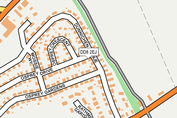 DD8 2EJ map - OS OpenMap – Local (Ordnance Survey) DD8 2EJ map - OS OpenMap – Local (Ordnance Survey)