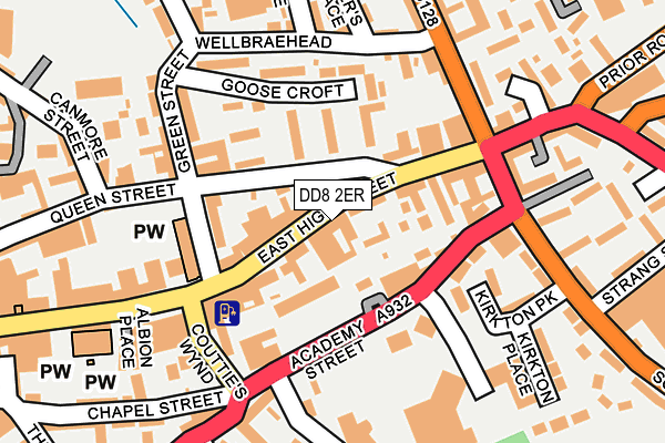 DD8 2ER map - OS OpenMap – Local (Ordnance Survey)