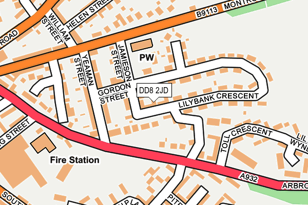 DD8 2JD map - OS OpenMap – Local (Ordnance Survey) DD8 2JD map - OS OpenMap – Local (Ordnance Survey)