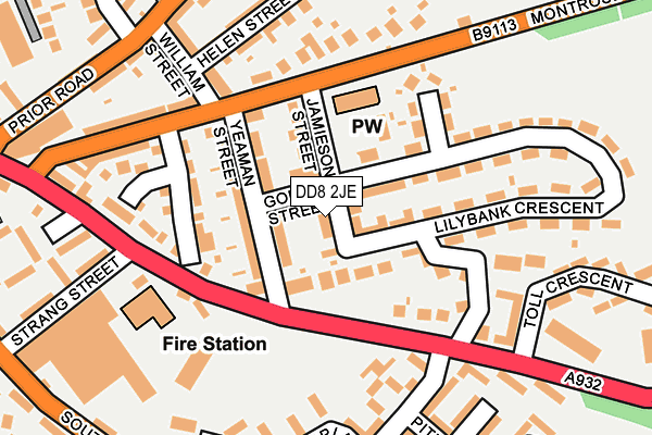 DD8 2JE map - OS OpenMap – Local (Ordnance Survey)