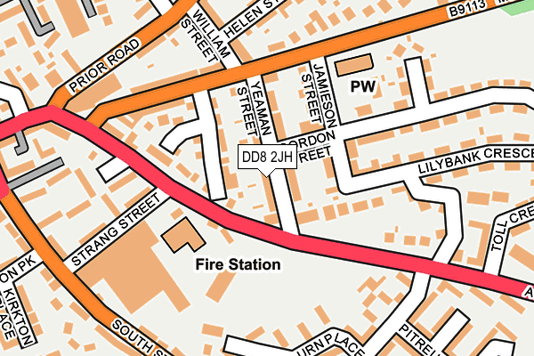 DD8 2JH map - OS OpenMap – Local (Ordnance Survey) DD8 2JH map - OS OpenMap – Local (Ordnance Survey)