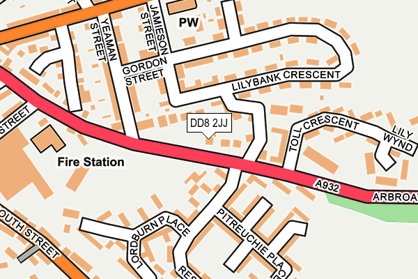 DD8 2JJ map - OS OpenMap – Local (Ordnance Survey) DD8 2JJ map - OS OpenMap – Local (Ordnance Survey)