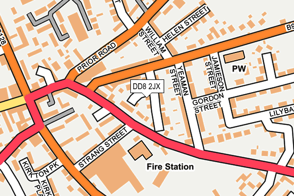 DD8 2JX map - OS OpenMap – Local (Ordnance Survey) DD8 2JX map - OS OpenMap – Local (Ordnance Survey)