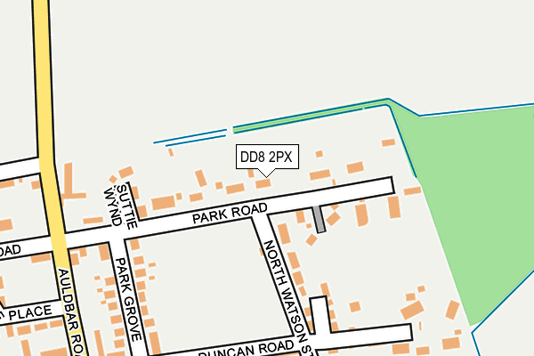 DD8 2PX map - OS OpenMap – Local (Ordnance Survey) DD8 2PX map - OS OpenMap – Local (Ordnance Survey)