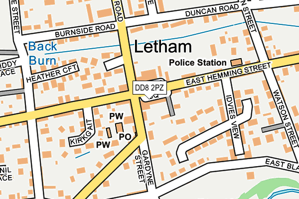DD8 2PZ map - OS OpenMap – Local (Ordnance Survey) DD8 2PZ map - OS OpenMap – Local (Ordnance Survey)