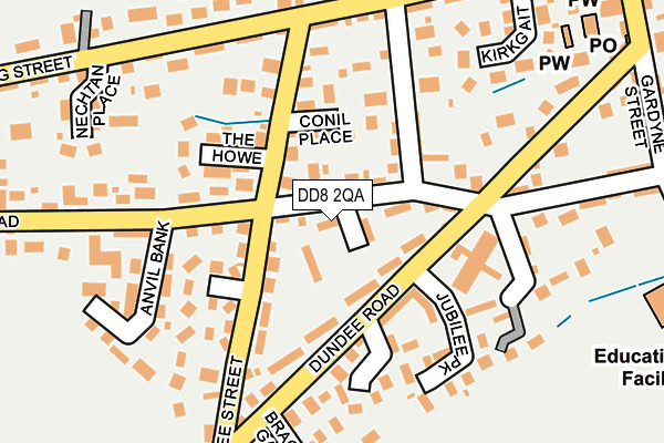 DD8 2QA map - OS OpenMap – Local (Ordnance Survey) DD8 2QA map - OS OpenMap – Local (Ordnance Survey)