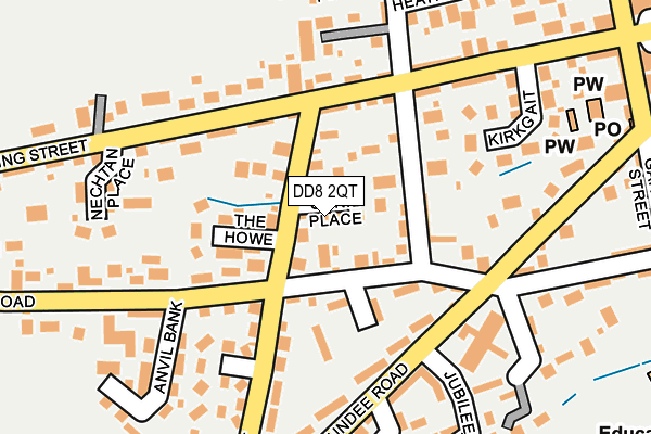 DD8 2QT map - OS OpenMap – Local (Ordnance Survey) DD8 2QT map - OS OpenMap – Local (Ordnance Survey)
