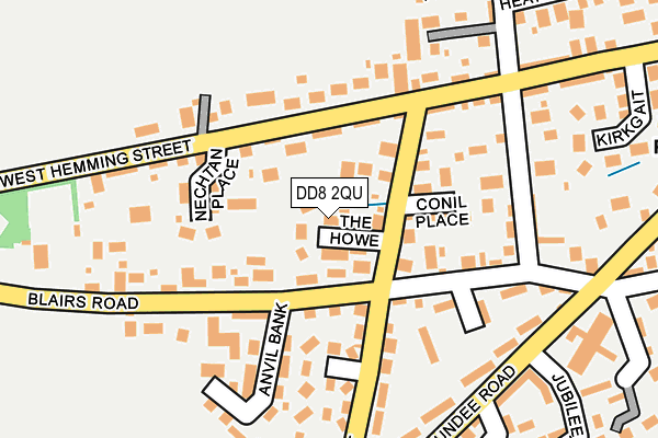 DD8 2QU map - OS OpenMap – Local (Ordnance Survey) DD8 2QU map - OS OpenMap – Local (Ordnance Survey)
