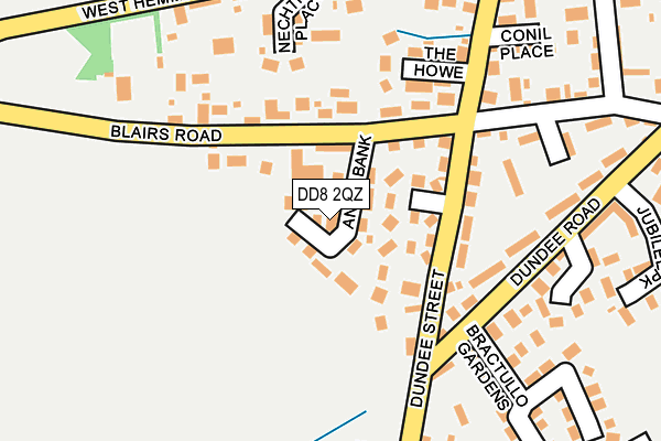 DD8 2QZ map - OS OpenMap – Local (Ordnance Survey) DD8 2QZ map - OS OpenMap – Local (Ordnance Survey)