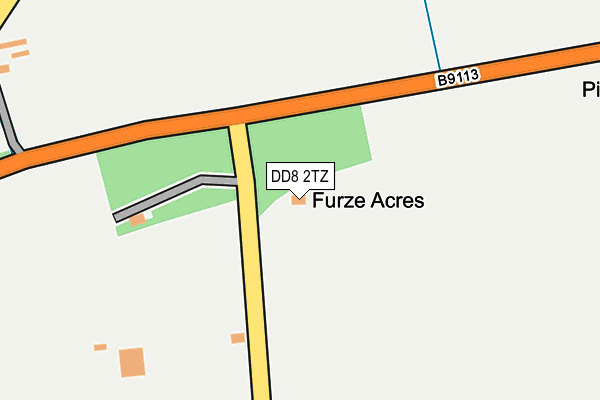 DD8 2TZ map - OS OpenMap – Local (Ordnance Survey) DD8 2TZ map - OS OpenMap – Local (Ordnance Survey)