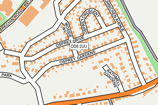 DD8 2UU map - OS OpenMap – Local (Ordnance Survey) DD8 2UU map - OS OpenMap – Local (Ordnance Survey)
