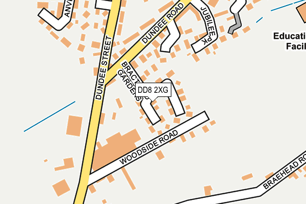 DD8 2XG map - OS OpenMap – Local (Ordnance Survey) DD8 2XG map - OS OpenMap – Local (Ordnance Survey)