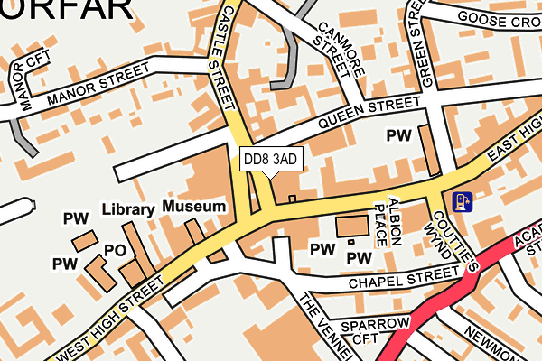DD8 3AD map - OS OpenMap – Local (Ordnance Survey) DD8 3AD map - OS OpenMap – Local (Ordnance Survey)