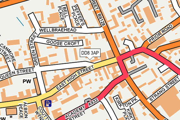 DD8 3AP map - OS OpenMap – Local (Ordnance Survey) DD8 3AP map - OS OpenMap – Local (Ordnance Survey)