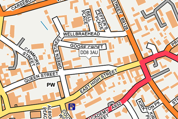 DD8 3AU map - OS OpenMap – Local (Ordnance Survey) DD8 3AU map - OS OpenMap – Local (Ordnance Survey)