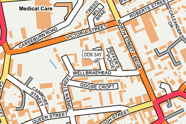 DD8 3AY map - OS OpenMap – Local (Ordnance Survey) DD8 3AY map - OS OpenMap – Local (Ordnance Survey)
