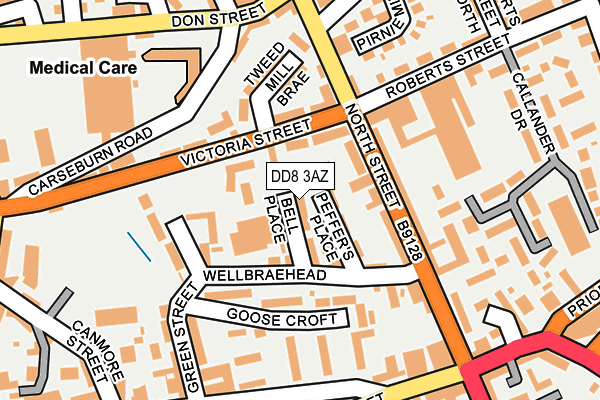 DD8 3AZ map - OS OpenMap – Local (Ordnance Survey) DD8 3AZ map - OS OpenMap – Local (Ordnance Survey)
