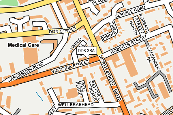 DD8 3BA map - OS OpenMap – Local (Ordnance Survey) DD8 3BA map - OS OpenMap – Local (Ordnance Survey)