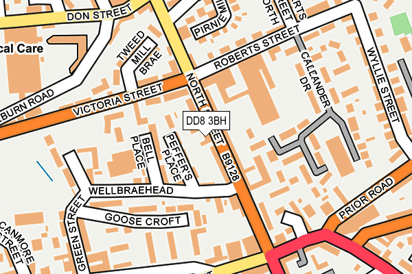 DD8 3BH map - OS OpenMap – Local (Ordnance Survey) DD8 3BH map - OS OpenMap – Local (Ordnance Survey)