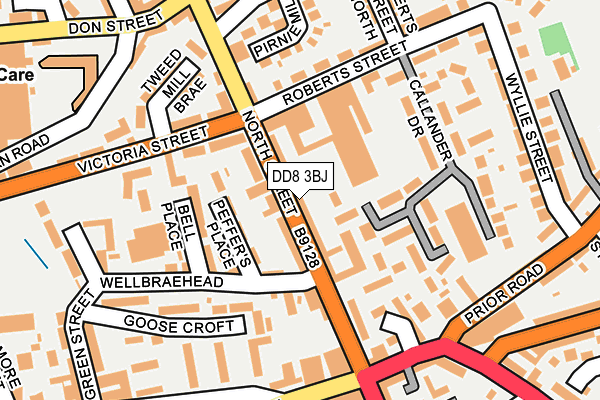 DD8 3BJ map - OS OpenMap – Local (Ordnance Survey) DD8 3BJ map - OS OpenMap – Local (Ordnance Survey)
