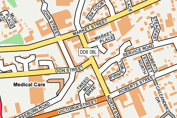DD8 3BL map - OS OpenMap – Local (Ordnance Survey) DD8 3BL map - OS OpenMap – Local (Ordnance Survey)